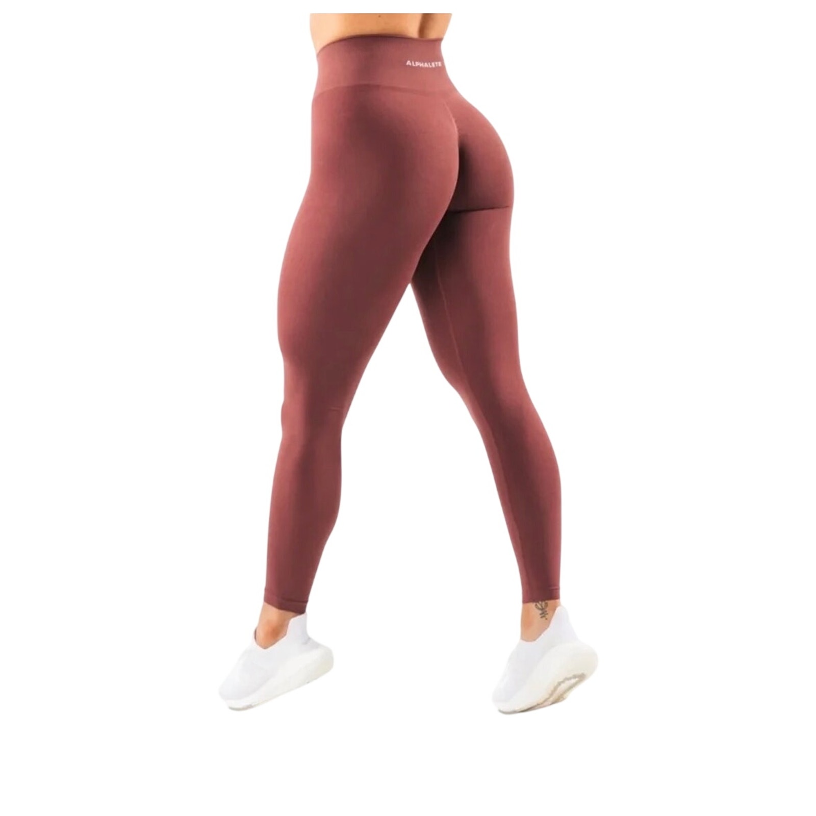 Alphalete Amplify Scrunch High Rise Leggings Workout Gym Burgundy Red Womens Xs — image 2 of 8